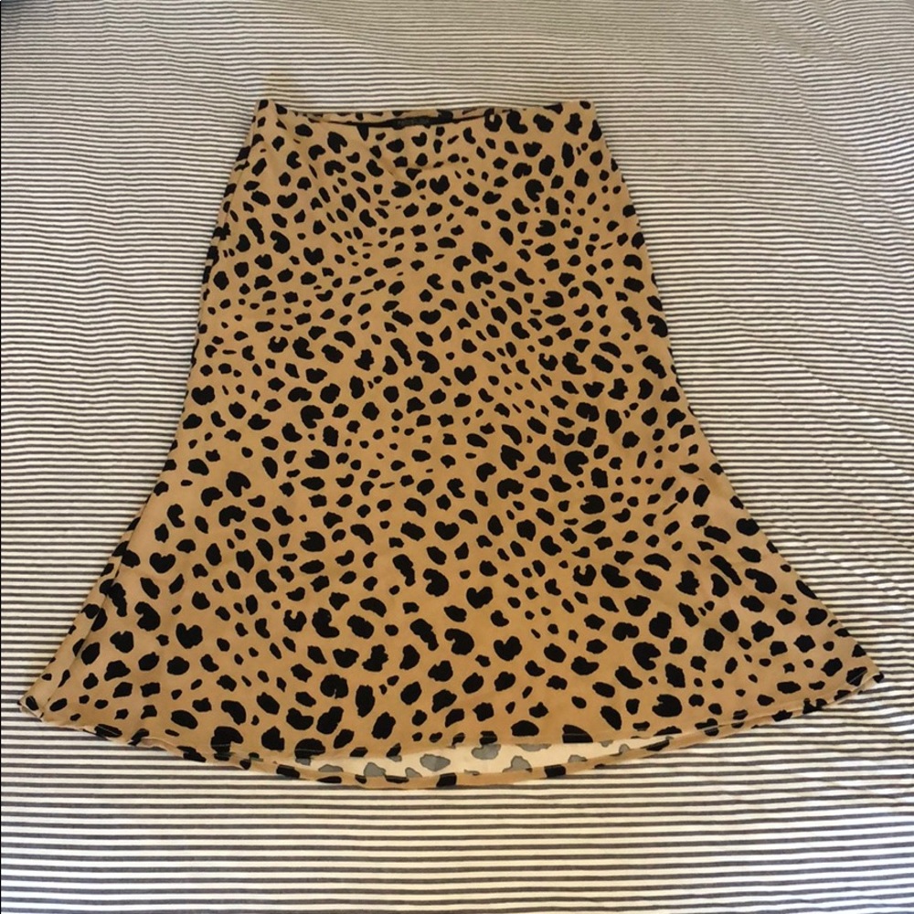 NWOT Rachel Zoe Midi Leopard Skirt